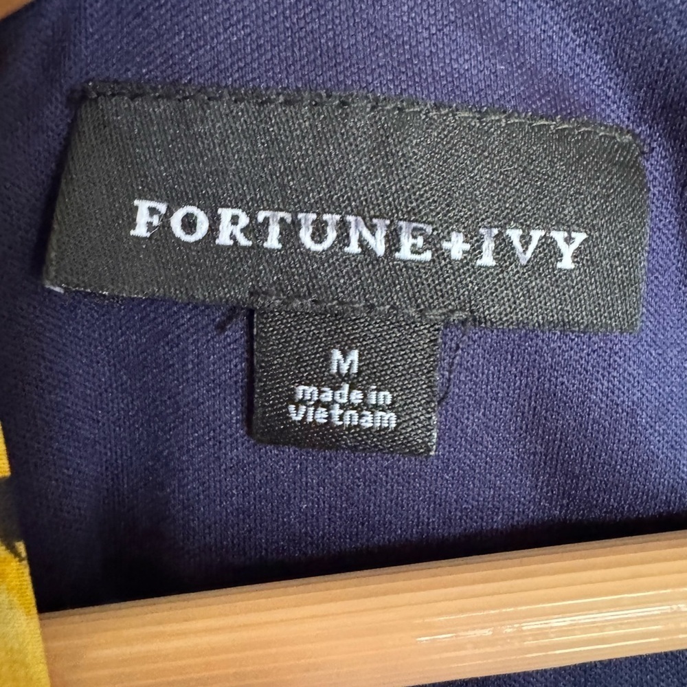 Fortune + Ivy Navy Floral Chiffon Sleeveless Dress Size M NWT - Picture 8 of 8